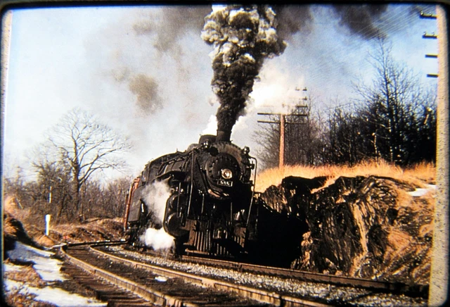 Railroad Slide DUPLICATE New York Central NYC Steam 4-6-2 4388 Philmont NY 1952