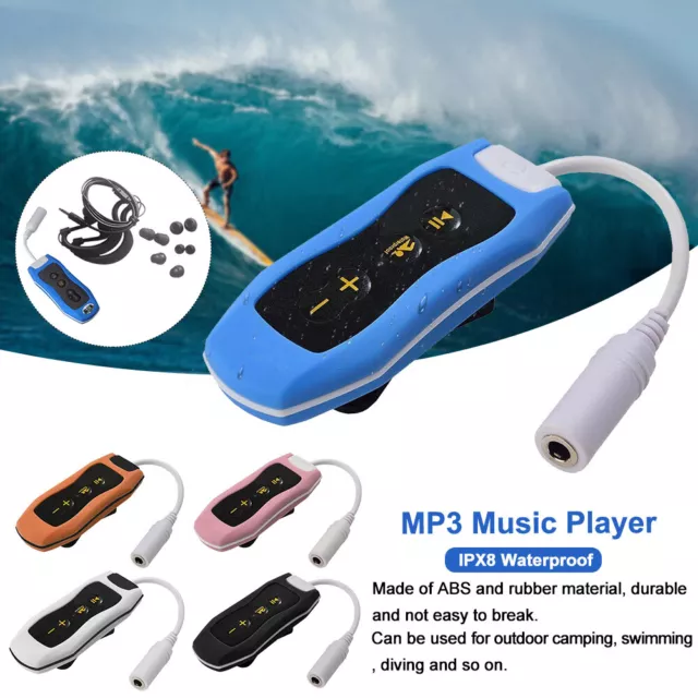 FM Radio Water Sports Diving IPX8 Waterproof With Cable MP3 Music Player Home