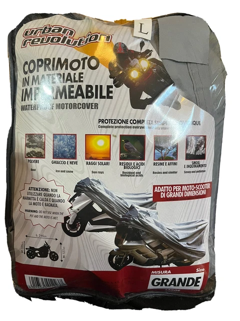 Telo Coprimoto urban revolution  X Copri Moto Scooter XL Impermeabile, Nuovo