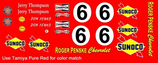 TRACKSIDE 1/24-1/25 Scale Decal Sheet – 2007 Ron Fellows Compuware Corvette #3