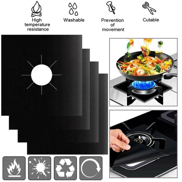 Cubierta protectora superior para estufa de gas para cocina reutilizable revestimientos antiadherentes