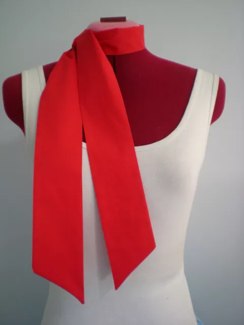 Rock n Roll/Rockabilly Neck Scarf/ Hair Tie. Plain Red.