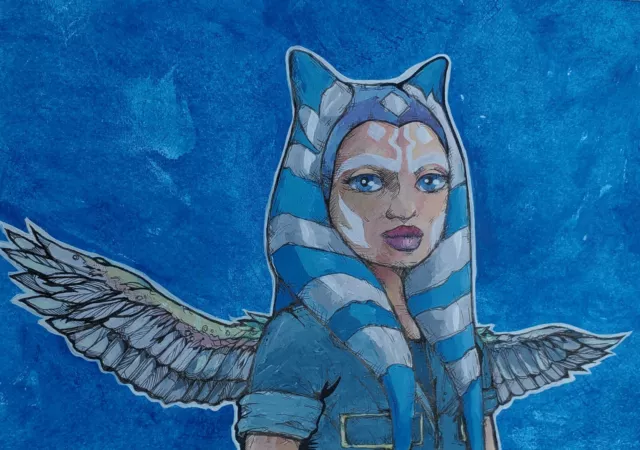 Ahsoka Tano Fairy Morai Wings - Star Wars inspired limited matted Giclee print 2