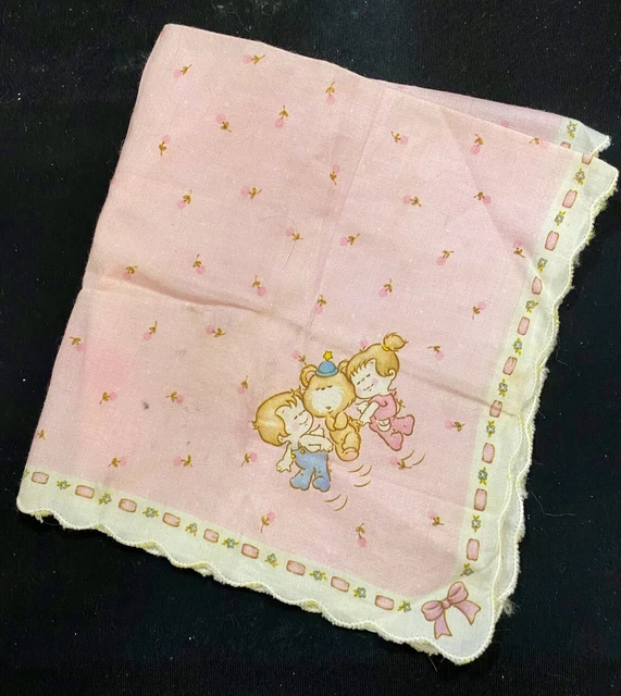 Vintage 1976 Sanrio Lullaby Loveables Handkerchief RARE Made in Japan Vintage 1976 Sanrio Lullaby Loveables Handkerchief RARE Made in Japan