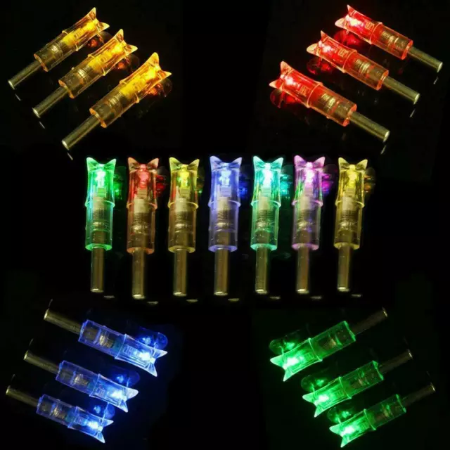 6/12Pcs 7.62mm Crossbow Arrow Lighted Nocks Fits Bolts Size 297-302 I.D Crossbow