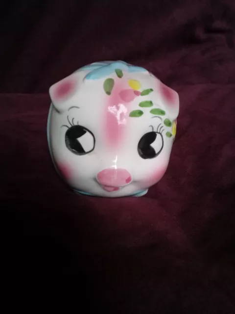  Porcelain Mini Piggy Bank Vintage 1980`s