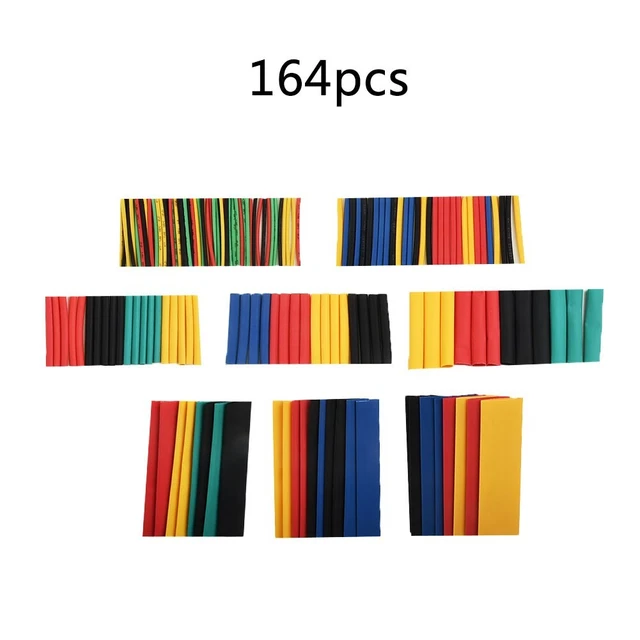 164X Multicolored Shrink Tube Set Assortment Universal Tube Insulating Tube