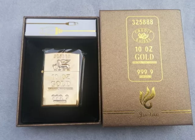 Accendino elettrico senza fiamma, antivento Ricaricabili USB Venezia Gold