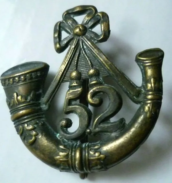 VIKTORIANISCHES 52. Oxfordshire Regiment des Fußes Glengarry Helm Abzeichen ANTIKE Org