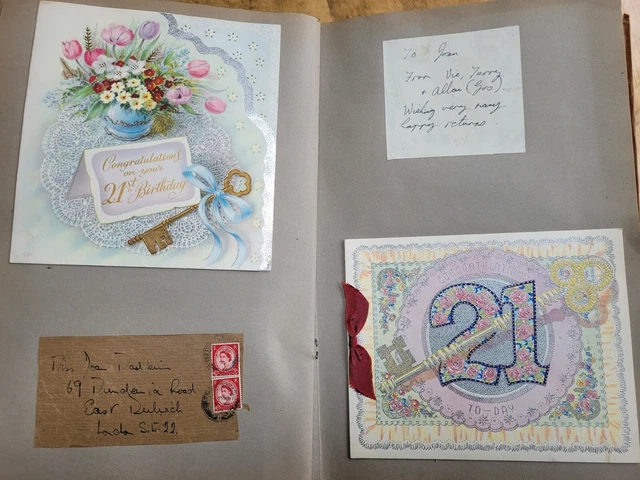Vintage 21st Birthday Cards 1954