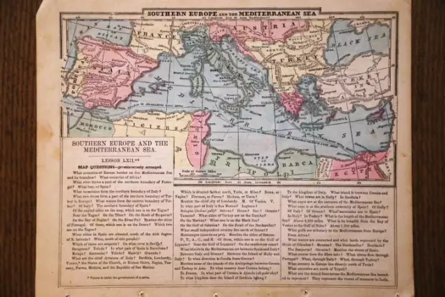 1853 Antique Cornell Atlas Map-Southern Europe & The Mediterranean Sea