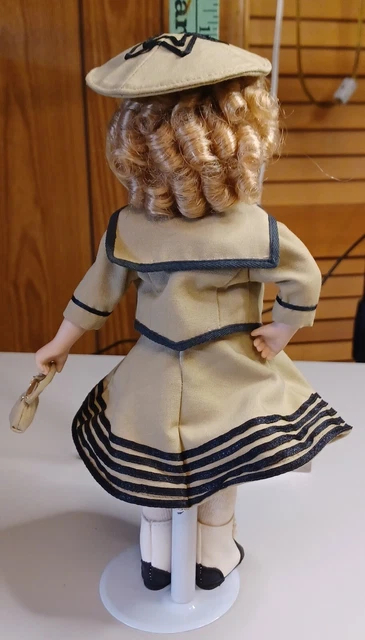 Vintage The Danbury Mint Shirley Temple "Wee Willie Winkie" 10.5" Porcelain Doll 2