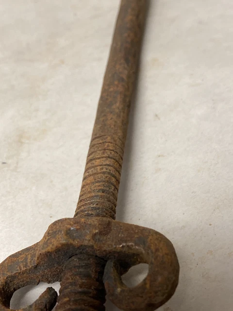 HAND FORGED WROUGHT IRON HARDWARE BOLT RAMS HORN WING NUTS 18th 19th CENTURY #8 3