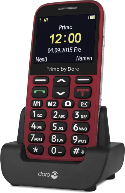 Doro Primo 366 Seniorenhandy Red Kinder Handy ohne Vertrag Sim-Lock Grosstasten