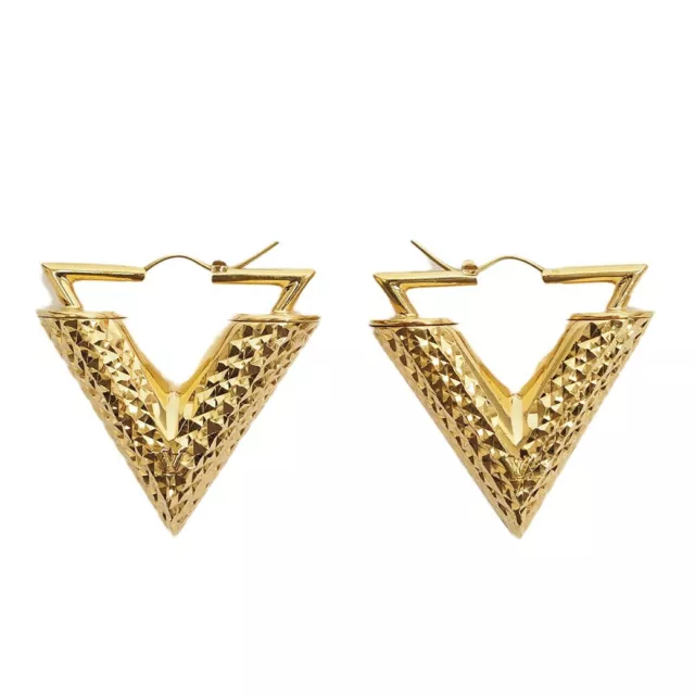 Louis Vuitton, Jewelry, Louis Vuitton Bookle Dreille Louise Hoop Earrings  M0396 Gold