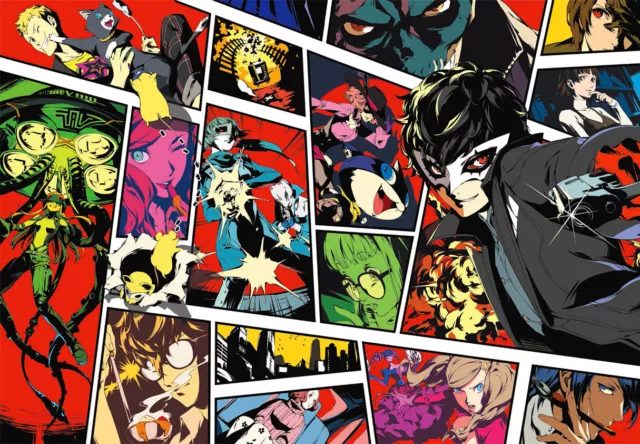 Persona 5 Game Poster - Main Characters Collage Art - High Quality Prints