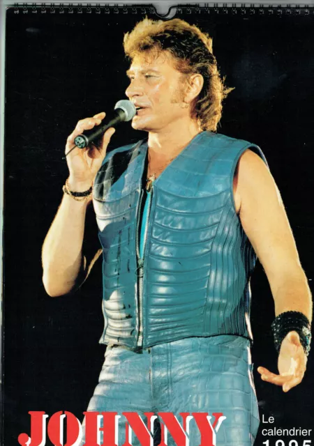 CALENDRIER POSTERS Johnny HALLYDAY 1995 (Bis) Complet Grand format 42 x 30 cm