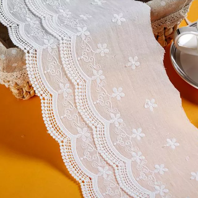 Broderie Dentelle Bordure en coton blanc Vêtements ruban tissu Frange mariage