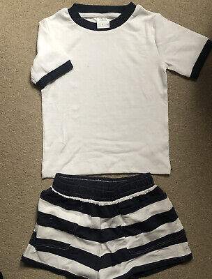BNWT Zara Girls Set-T-shirt e Pantaloncini 💙 🤍 Taglia 7 anni