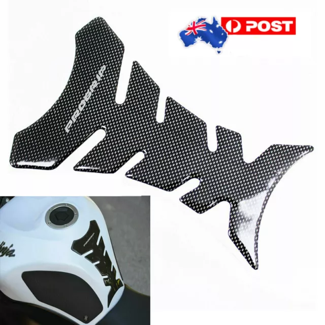 3D Carbon Fiber Motorcycle Oil Gas Fuel Tank Protector Fit Gel Pad Sticker