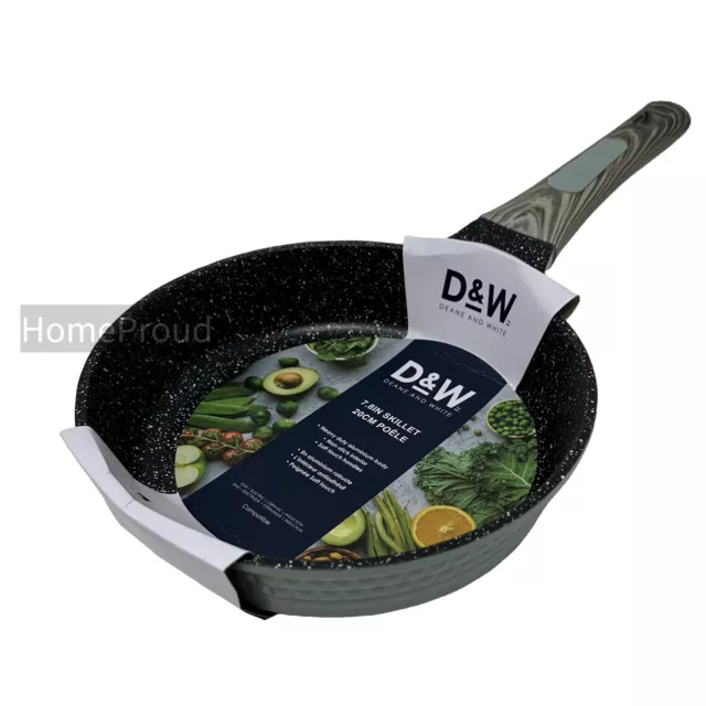 D&W Low Casserole FryingPan 11 inch with Glass Lid Nonstick Deane&White  Cookware