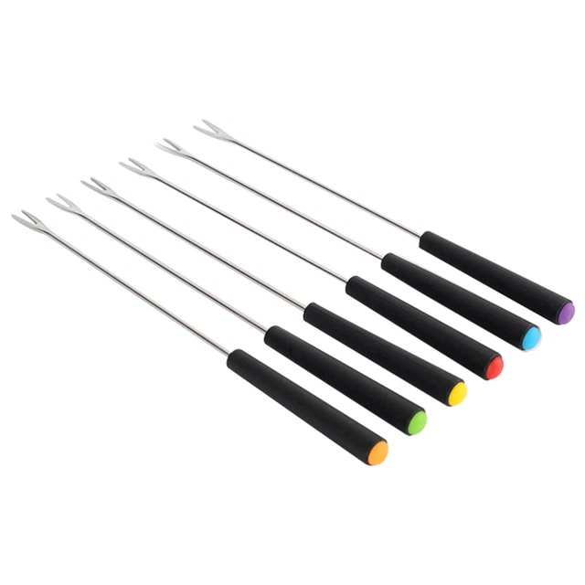 6 Pcs Forchetta Frutta Formaggio Acciaio Inossidabile Spiedini Shish Kabob