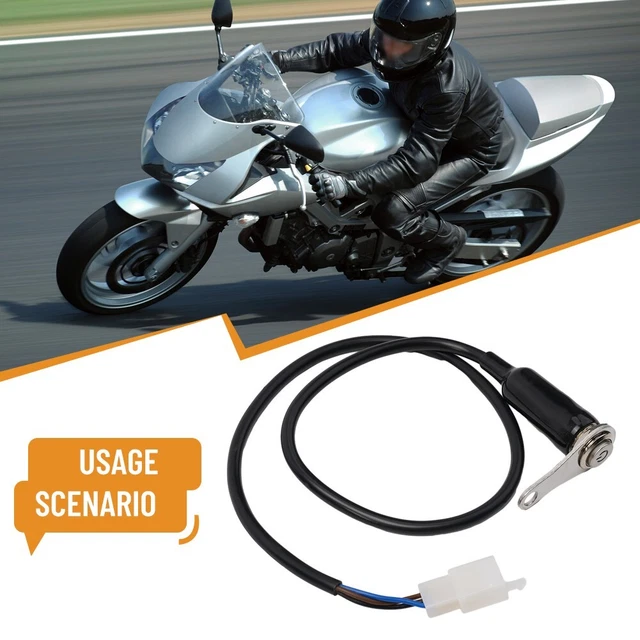 Interruttore pulsante montaggio manubrio moto LED rosso per presa di corrente