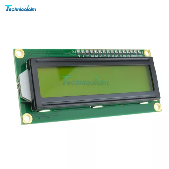 1602 162 16x2 Character LCD Display Module HD44780 Controller Yellow Blacklight