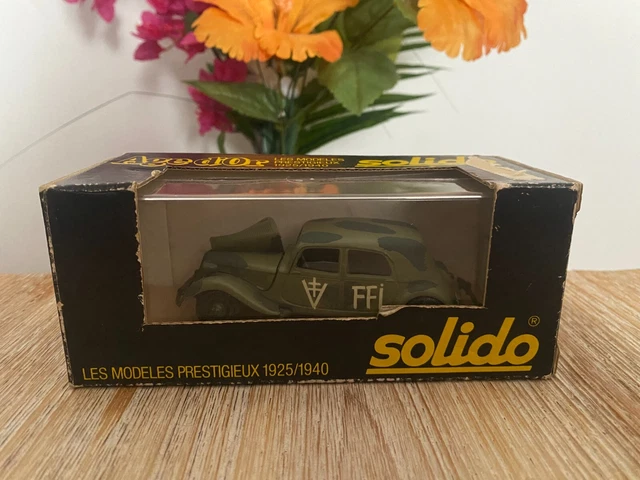 Solido Citroën 15CV FFI - Militaire Verte 1/43 - Neuf - France