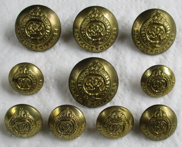 Engineer Buttons SET 10X BRITISH Army: