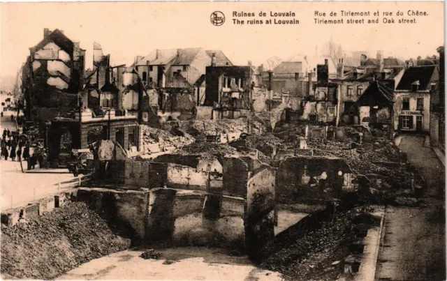 MILITARY CPA Ruins of Louvain-Rue de Tirlemont and Rue du Chéne (316903)
