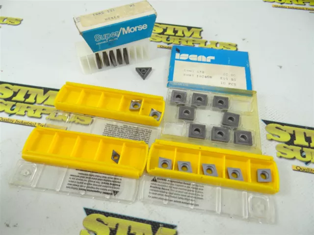 22 New Assorted Carbide Indexable Inserts Kennametal Iscar & Super More