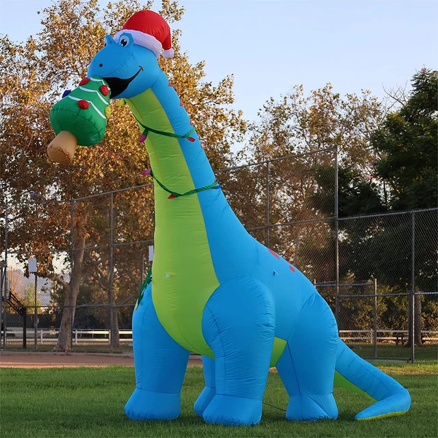 10FT CHRISTMAS INFLATABLES Outdoor Decorations, Blow up Dinosaur