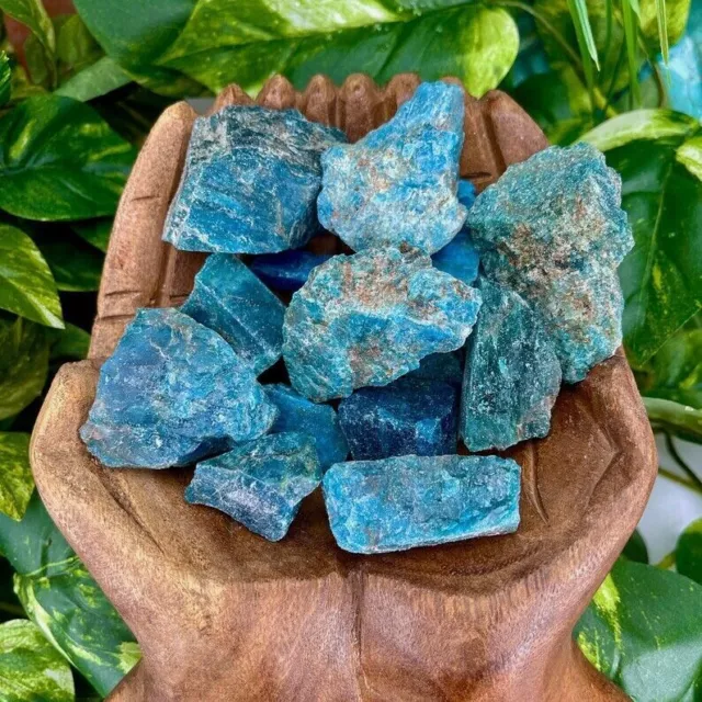 1PC Rough Blue Apatite Large Raw Chunks Reiki Crystal Mineral Specimens Decor 2