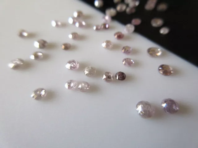 5 piezas de diamantes de talla rosa rosa natural de 2 mm a 3 mm, anillo de...