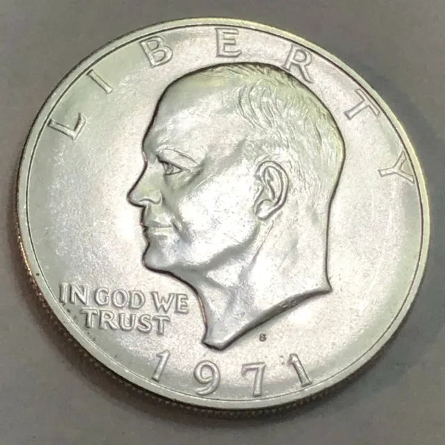 1971-S 40% silver gem BU Eisenhower IKE dollar.  #3