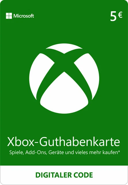 Xbox Live Card Euro 5 Carta di Credito - Xbox LIVE 5€ Codice Credito Digitale [UE]