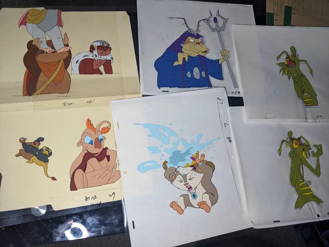 EWOKS animation cels BACKGROUND production art  Vtg Star Wars Toys Figures I8