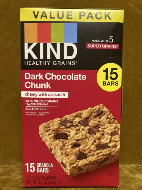 New KIND Healthy Grains Bars, Dark Chocolate Chunk (15 ct.) US