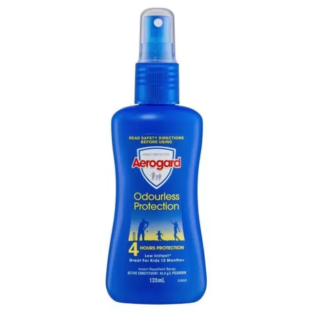 Aerogard Odourless Low Irritant Pump 135mL Insect Repellent