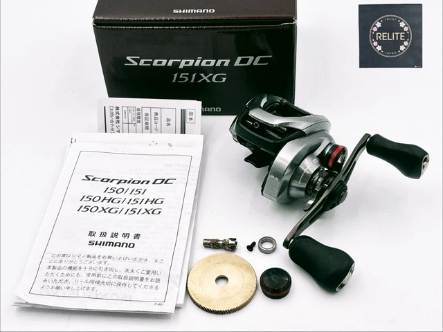 【箱無し】SHIMANO 21Scorpion DC 151XG SHIMANO 21 SCORPION DC 151XG Left Baitcasting Reel Box Overhauled