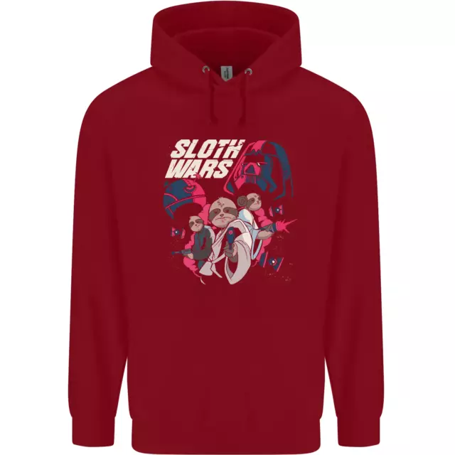 Felpa con cappuccio Sloth Wars divertente parodia TV e film da uomo 80% cotone 4