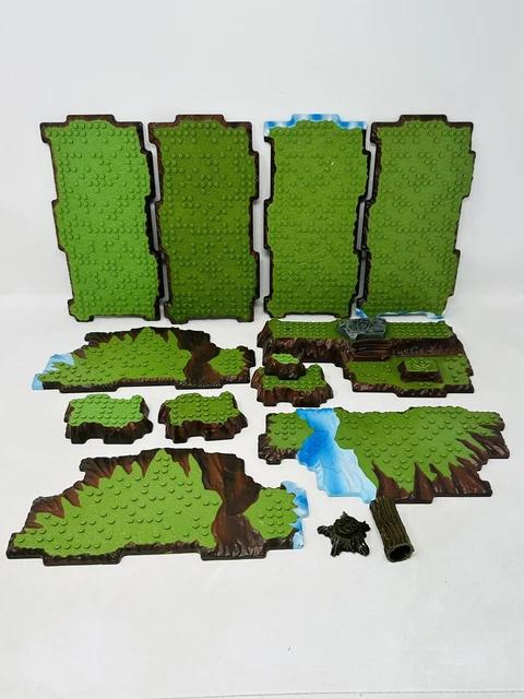 11 Mega Bloks Base Plate Green Base Plate Dirt Brown & Blue Edge 11 Mega Bloks Base Plate Green Base Plate Dirt Brown & Blue Edge