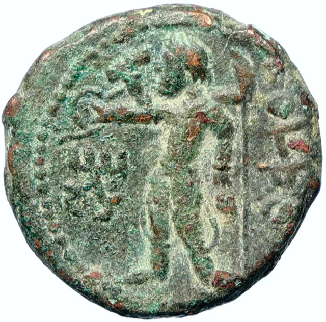 KANISHKA I of Kushan Empire North INDIA Ancient ANTIQUE Greek Coin SHIVA i100979