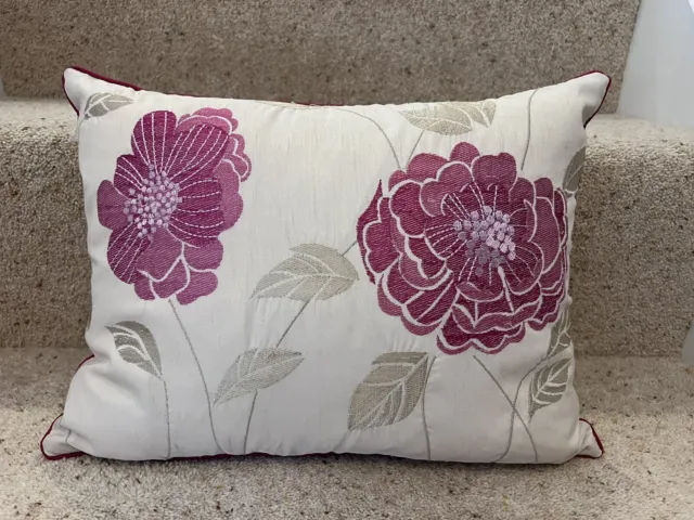 Laura Ashley Vintage Embroidered Peony Cushion - 39 x 30cm