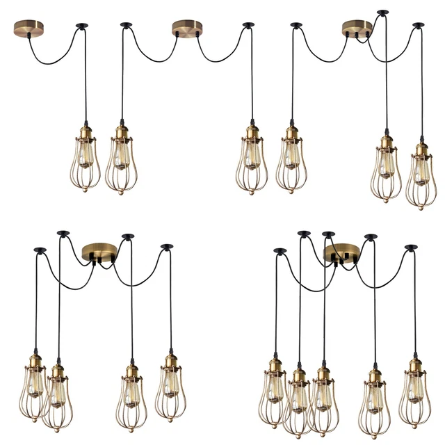 Industville Brooklyn 5 Wire Spider Pendant Ceiling Light