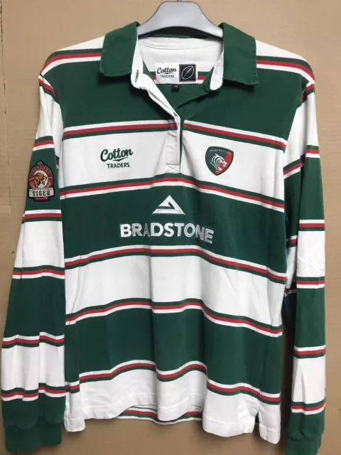 Ladies Leicester Tigers  2007/8  Rugby Shirt Jersey Long Sleeve Size 14
