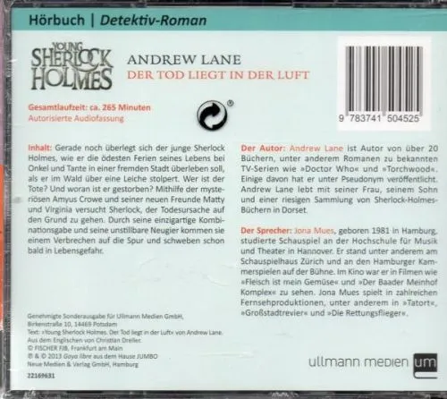 Young Sherlock Holmes - Der Tod liegt in der Luft - Hörbuch - 3 CD - Neu / OVP