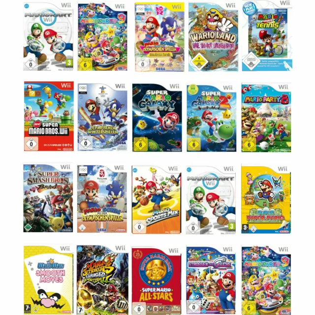 Nintendo Wii tutti i giochi di Mario a scelta: Kart, Galaxy, New Super Bros, Wario