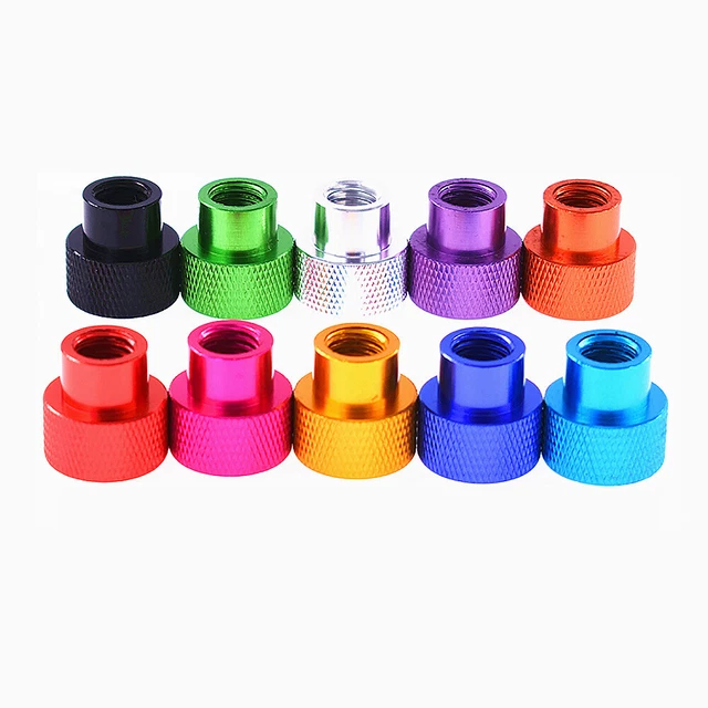 Maniglie dado pollice zigrinato M8 M10 lega di alluminio colorato dado testa Ø20 mm
